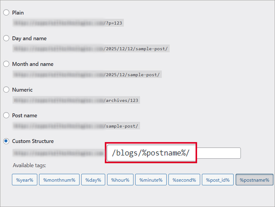 SEO Friendly URL Structure in WordPress Blog Post